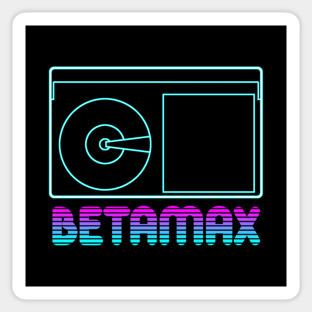 Betamax Neon Sticker by GloopTrekker Select